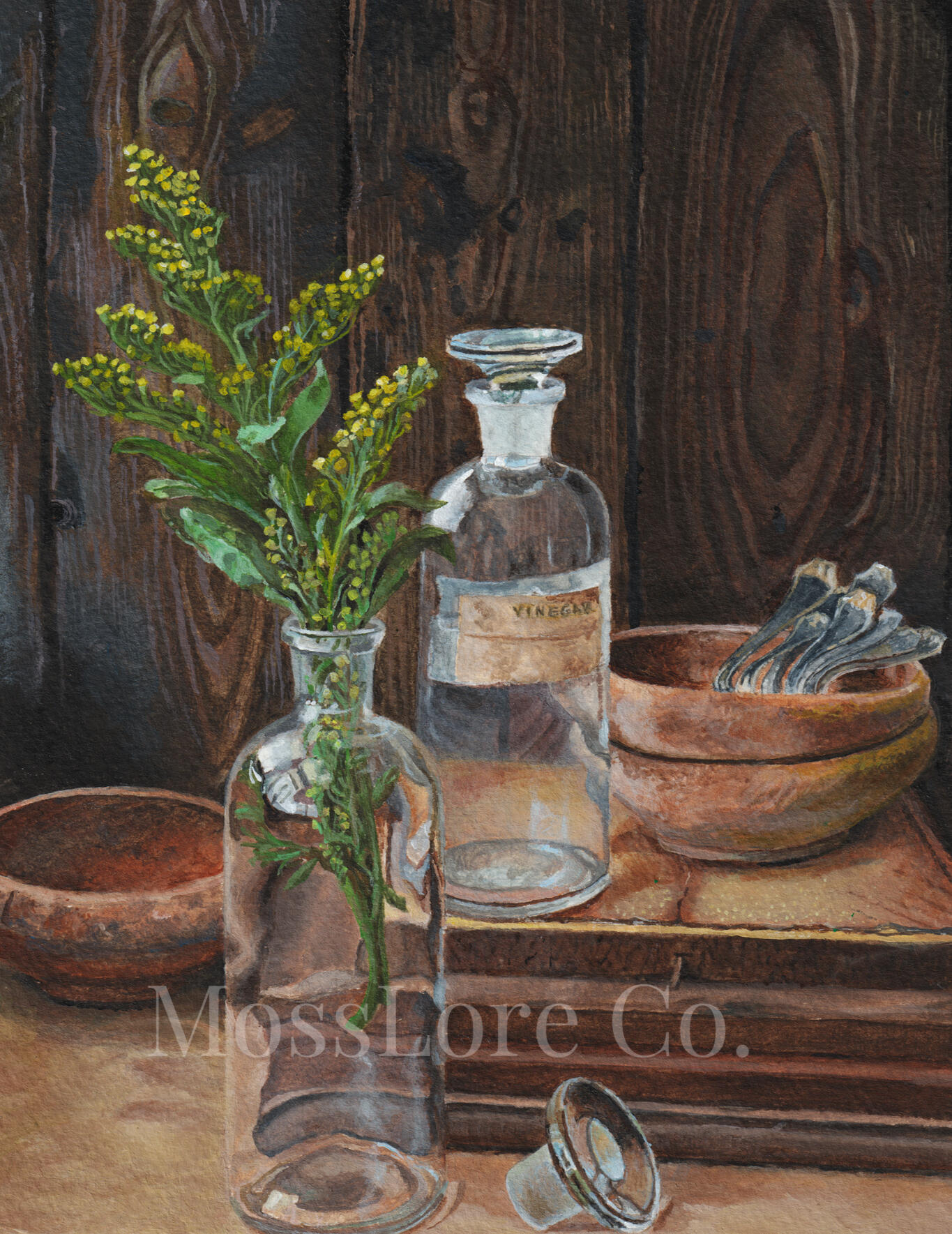 Goldenrod 8&quot; x 10&quot; Acrylic on watercolor paper