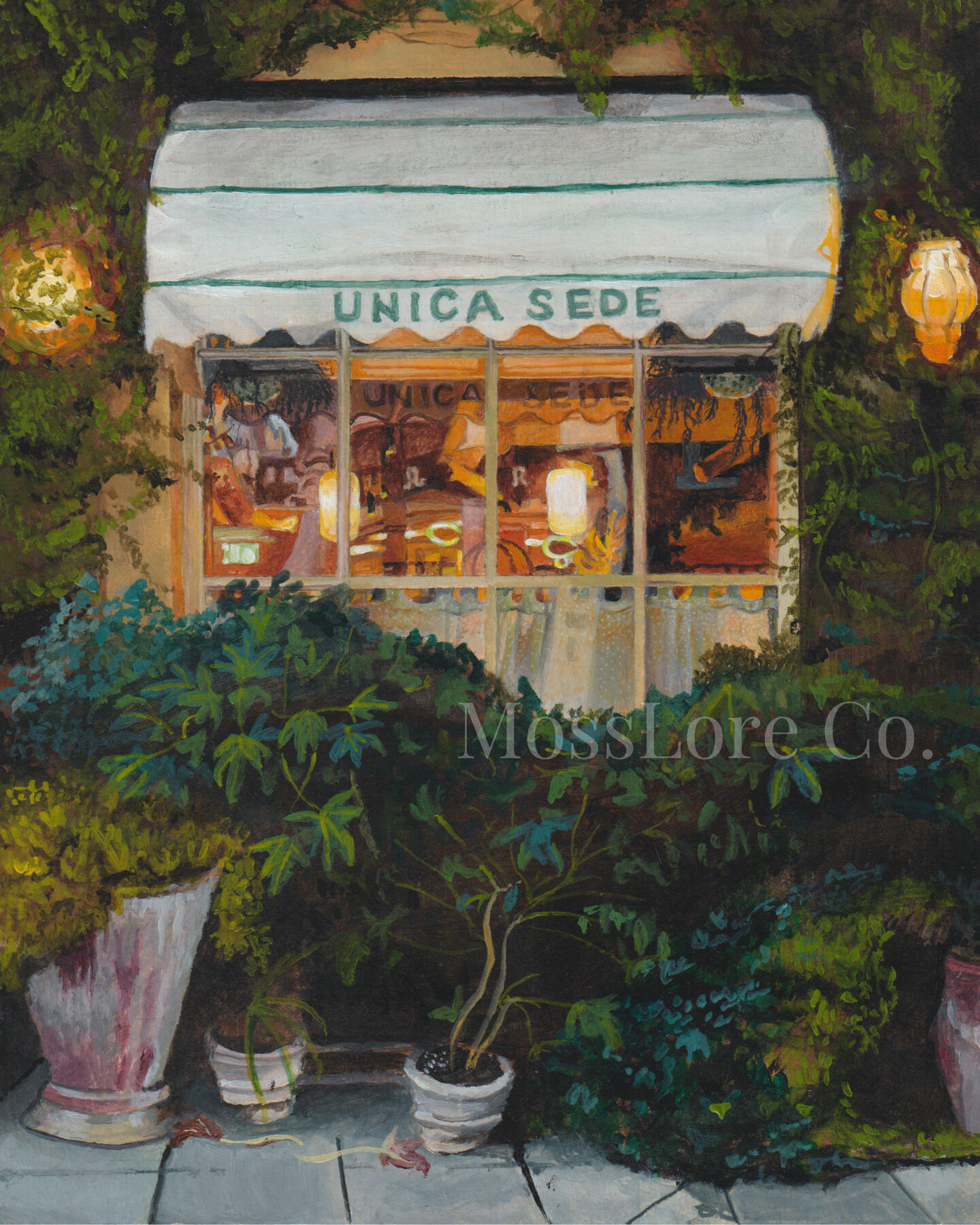 Quaint Cafe 8&quot; x 10&quot; Acrylic on watercolor paper