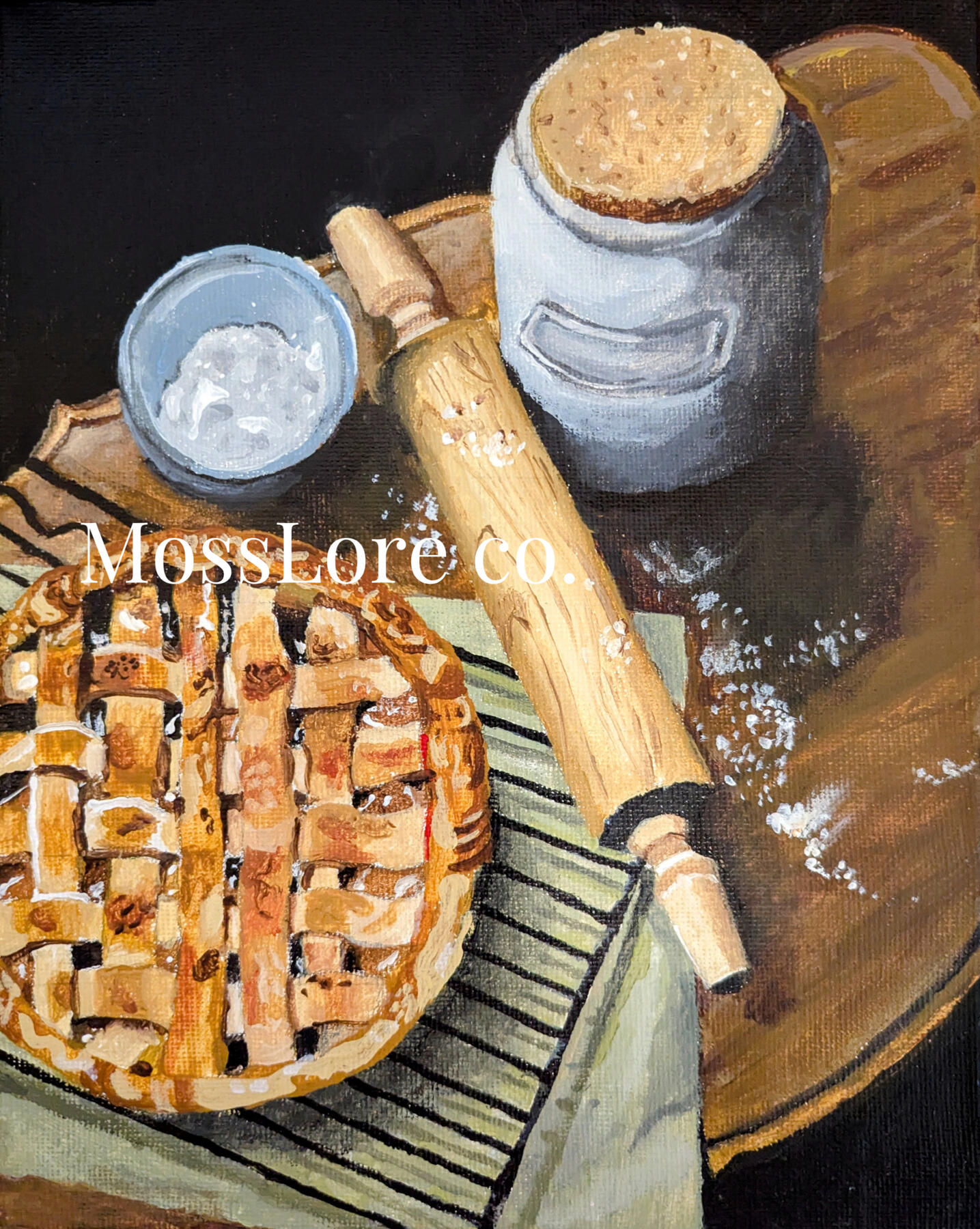 Pie 8x10 on canvas